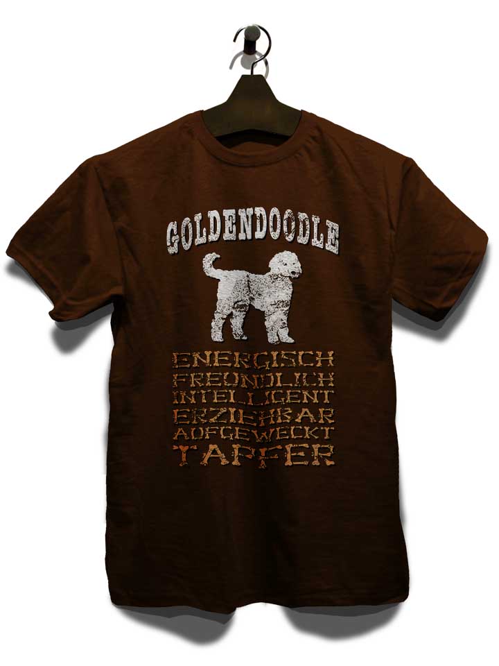 hund-goldendoodle-t-shirt braun 3