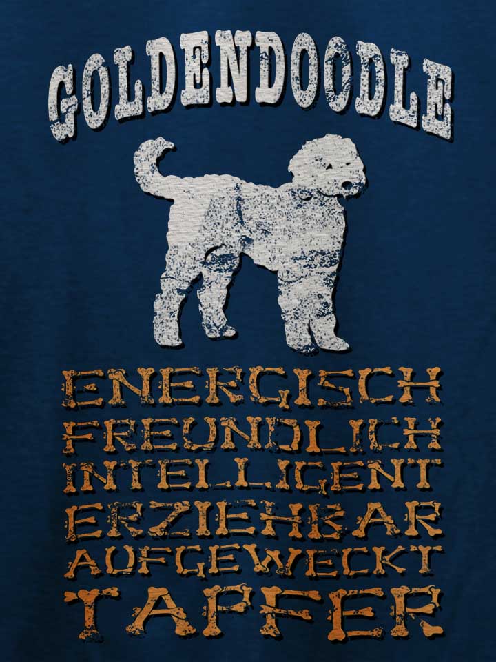 hund-goldendoodle-t-shirt dunkelblau 4