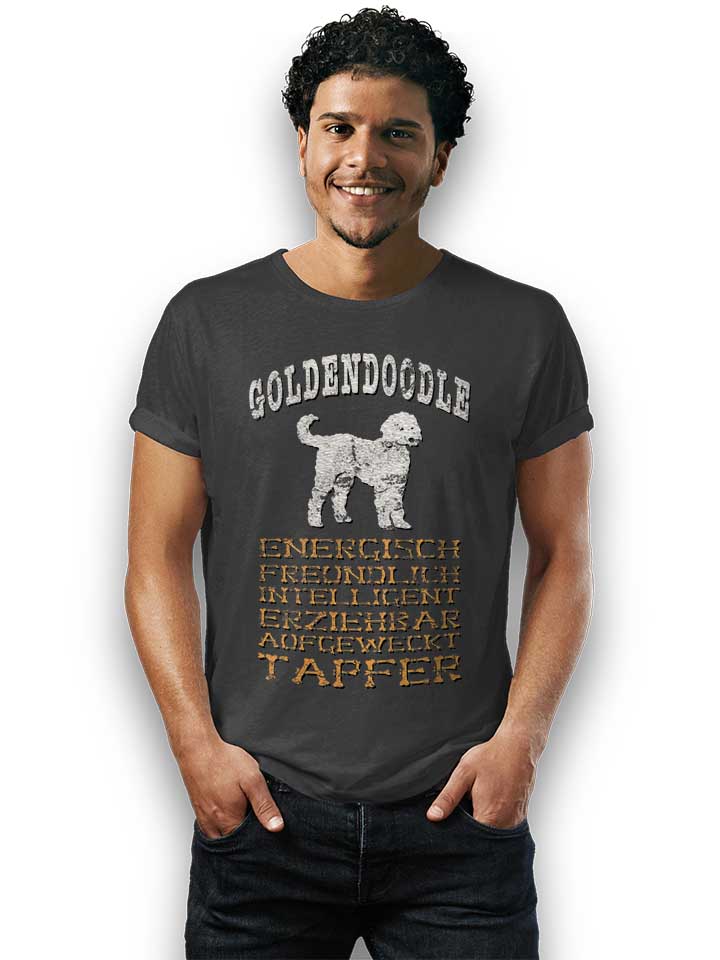 hund-goldendoodle-t-shirt dunkelgrau 2