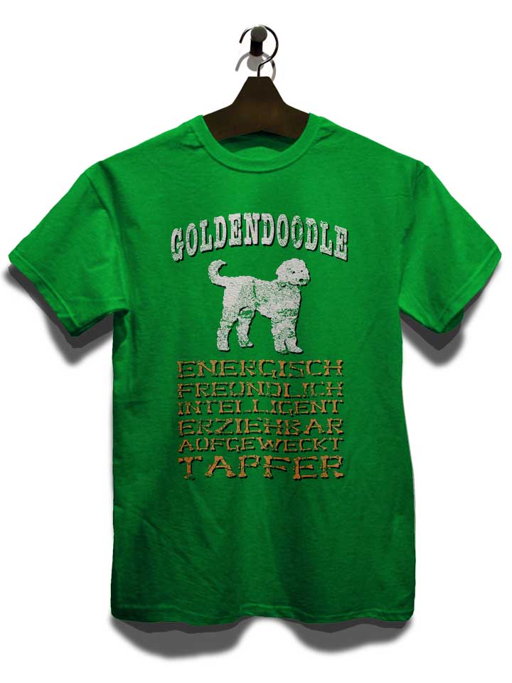 hund-goldendoodle-t-shirt gruen 3