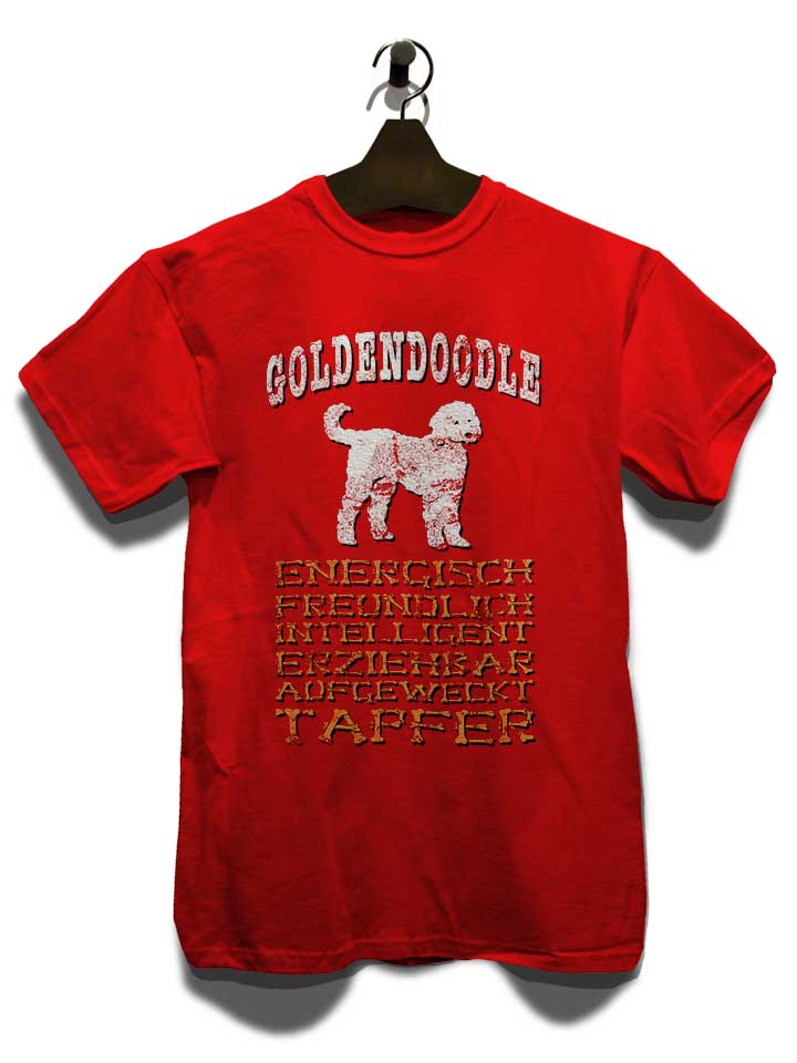 hund-goldendoodle-t-shirt rot 3