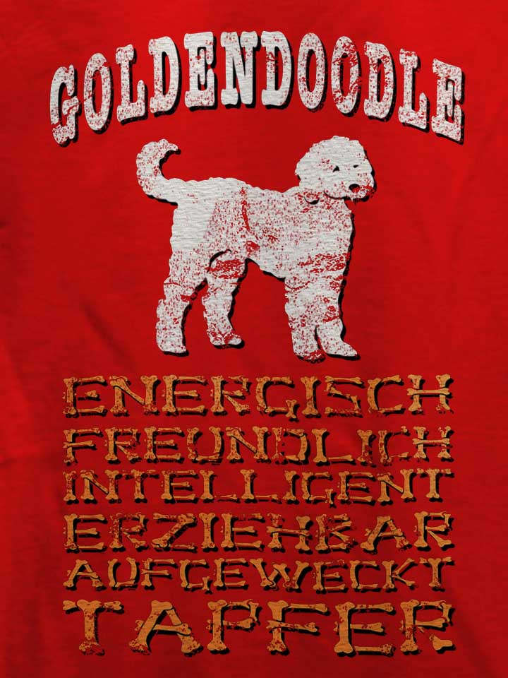 hund-goldendoodle-t-shirt rot 4