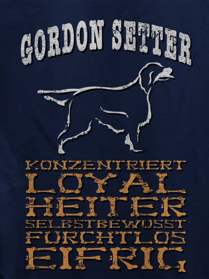 hund-gordon-setter-damen-t-shirt dunkelblau 4