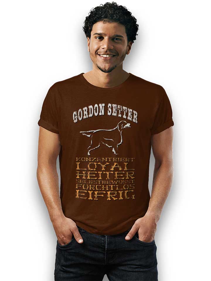 hund-gordon-setter-t-shirt braun 2