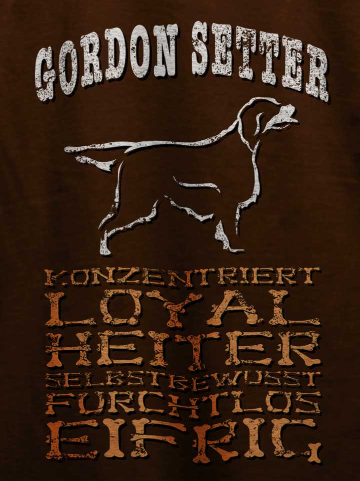 hund-gordon-setter-t-shirt braun 4