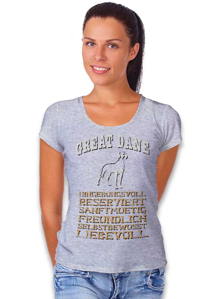 hund-great-dane-damen-t-shirt grau-meliert 2