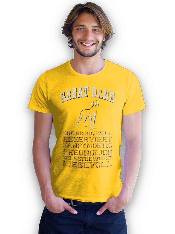 hund-great-dane-t-shirt gelb 2