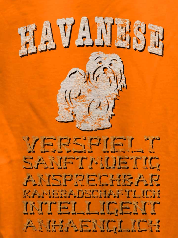hund-havanese-damen-t-shirt orange 4