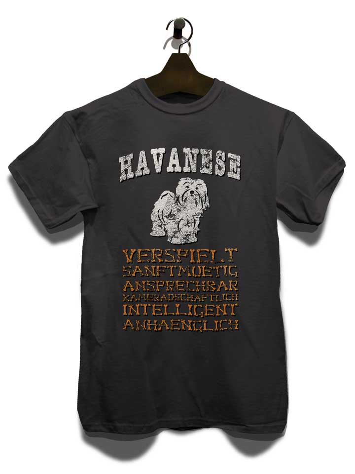 hund-havanese-t-shirt dunkelgrau 3