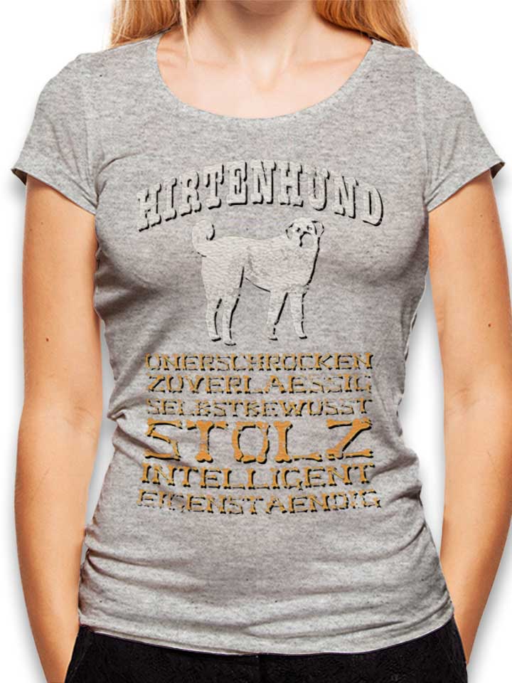 Hund Hirtenhund T-Shirt Donna griglio-melange L
