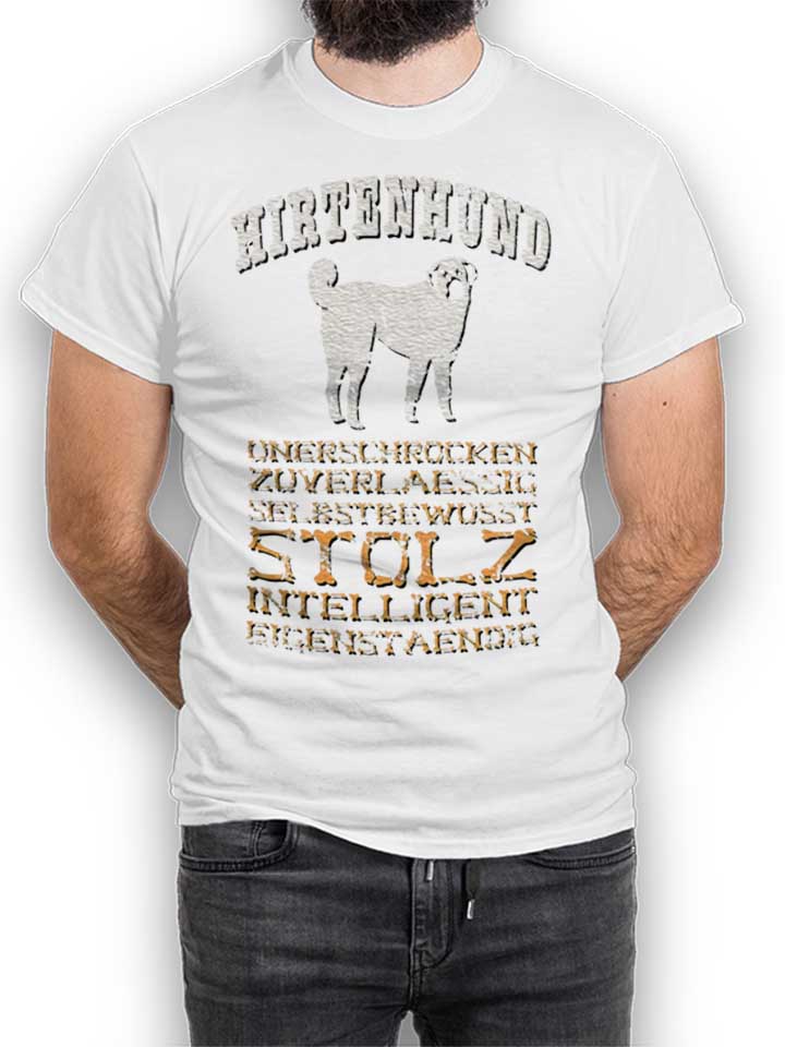 Hund Hirtenhund T-Shirt weiss L