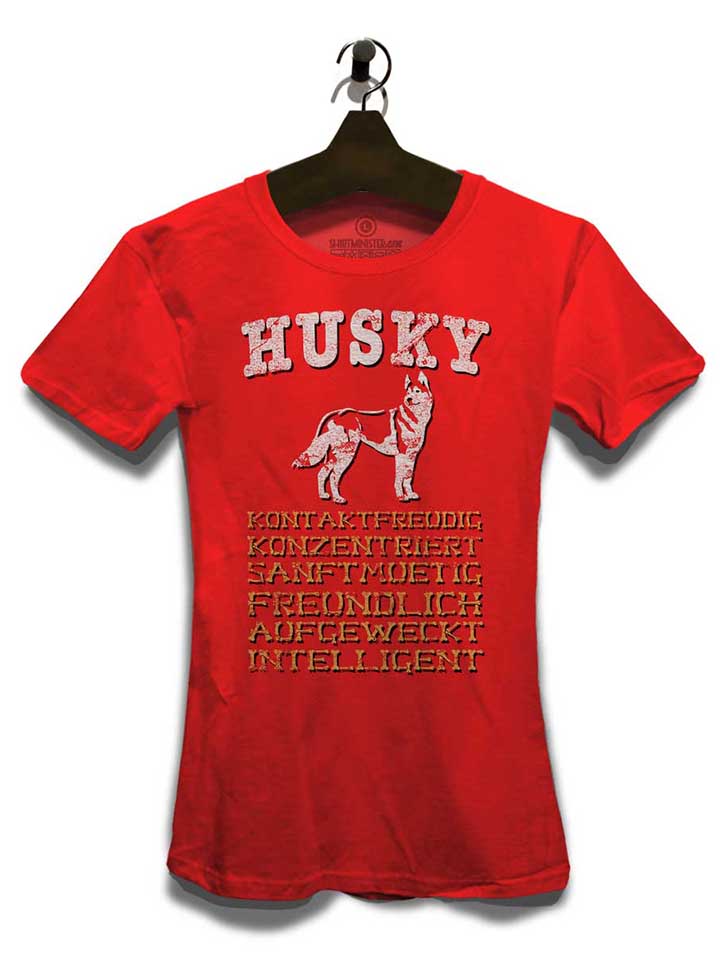 hund-husky-damen-t-shirt rot 3