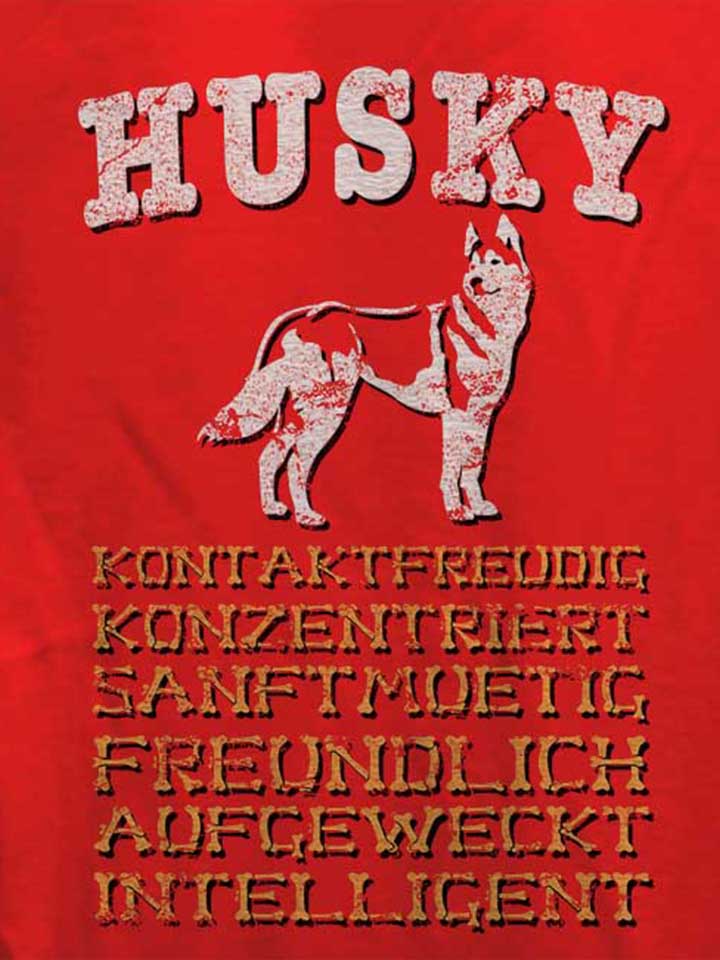 hund-husky-damen-t-shirt rot 4
