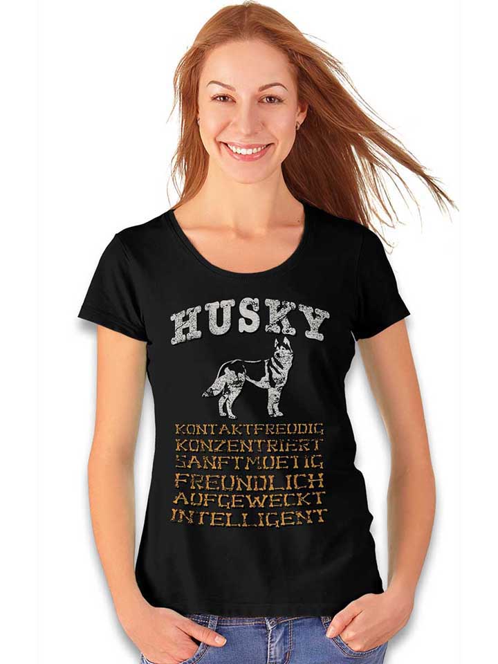 hund-husky-damen-t-shirt schwarz 2