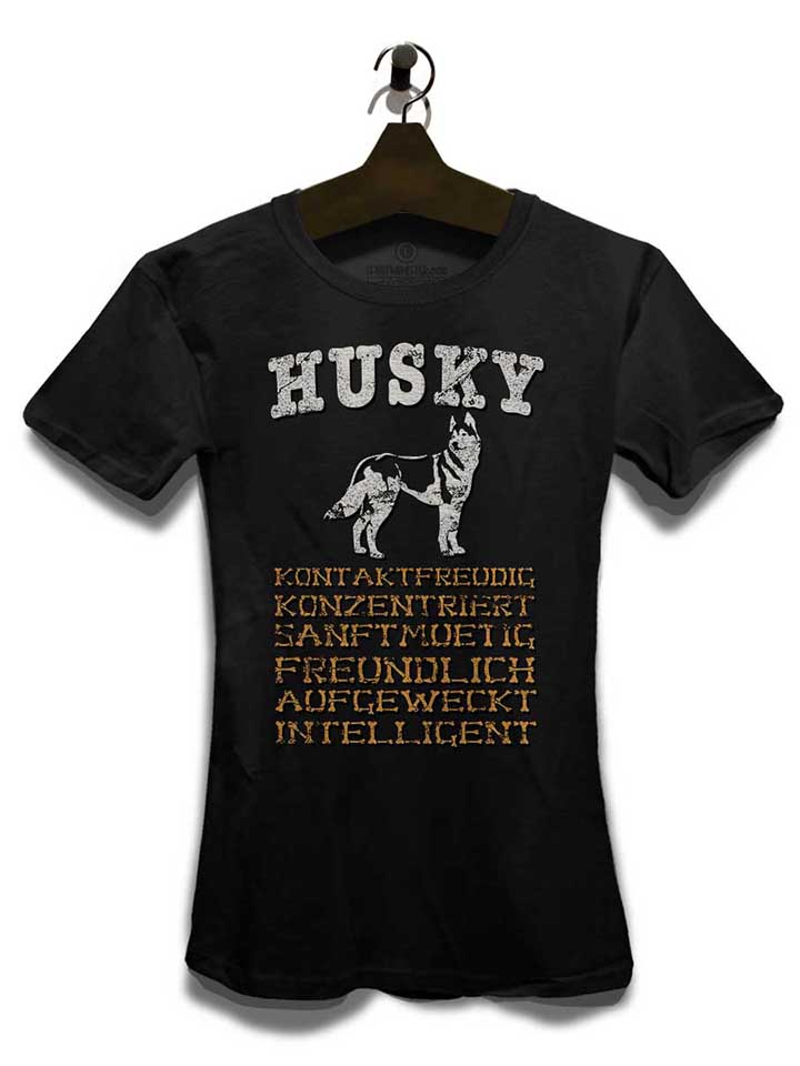 hund-husky-damen-t-shirt schwarz 3