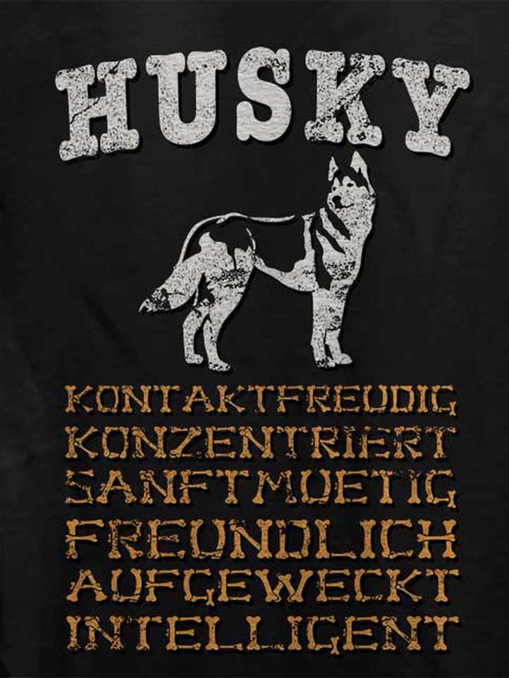hund-husky-damen-t-shirt schwarz 4