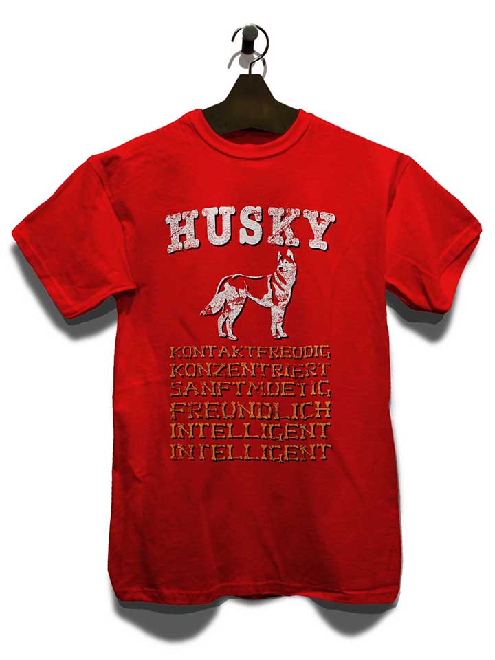 hund-husky-t-shirt rot 3