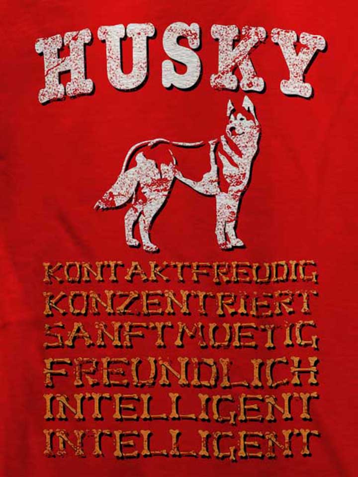 hund-husky-t-shirt rot 4