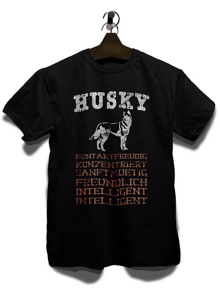 hund-husky-t-shirt schwarz 3