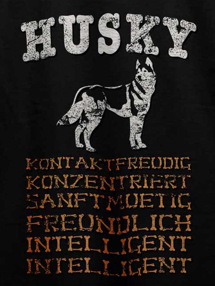 hund-husky-t-shirt schwarz 4