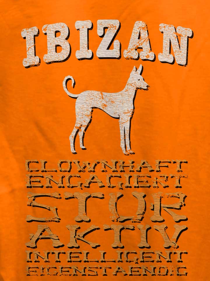 hund-ibizan-damen-t-shirt orange 4