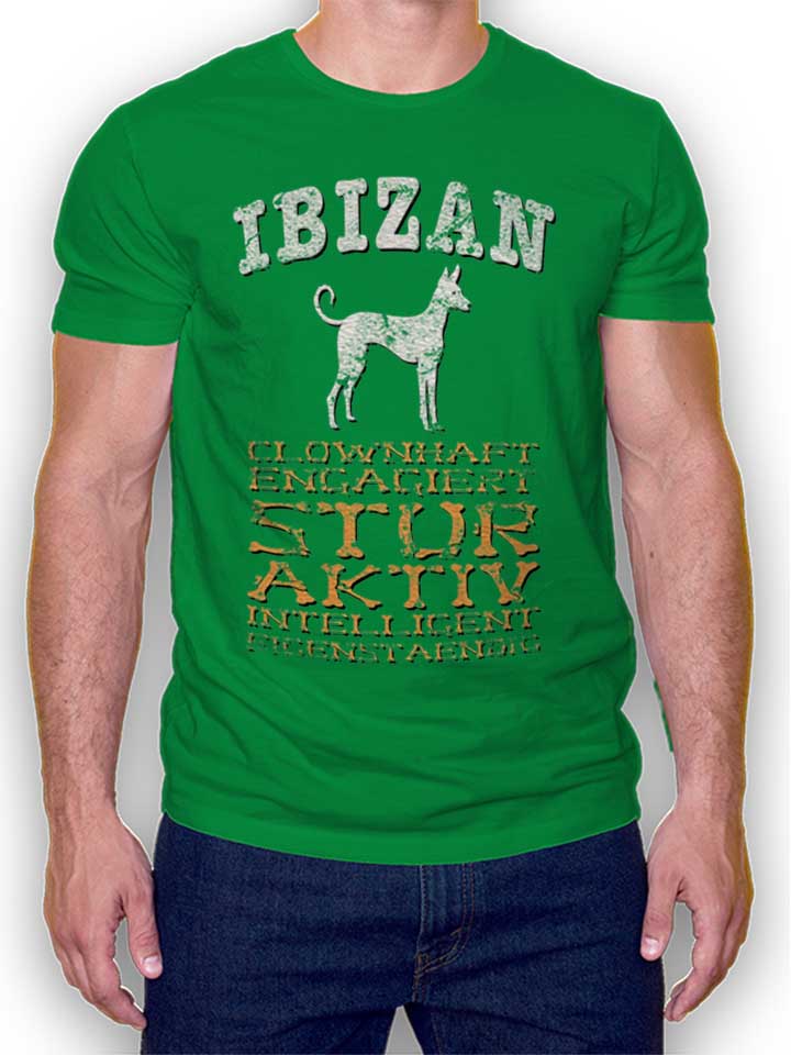 Hund Ibizan T-Shirt verde L