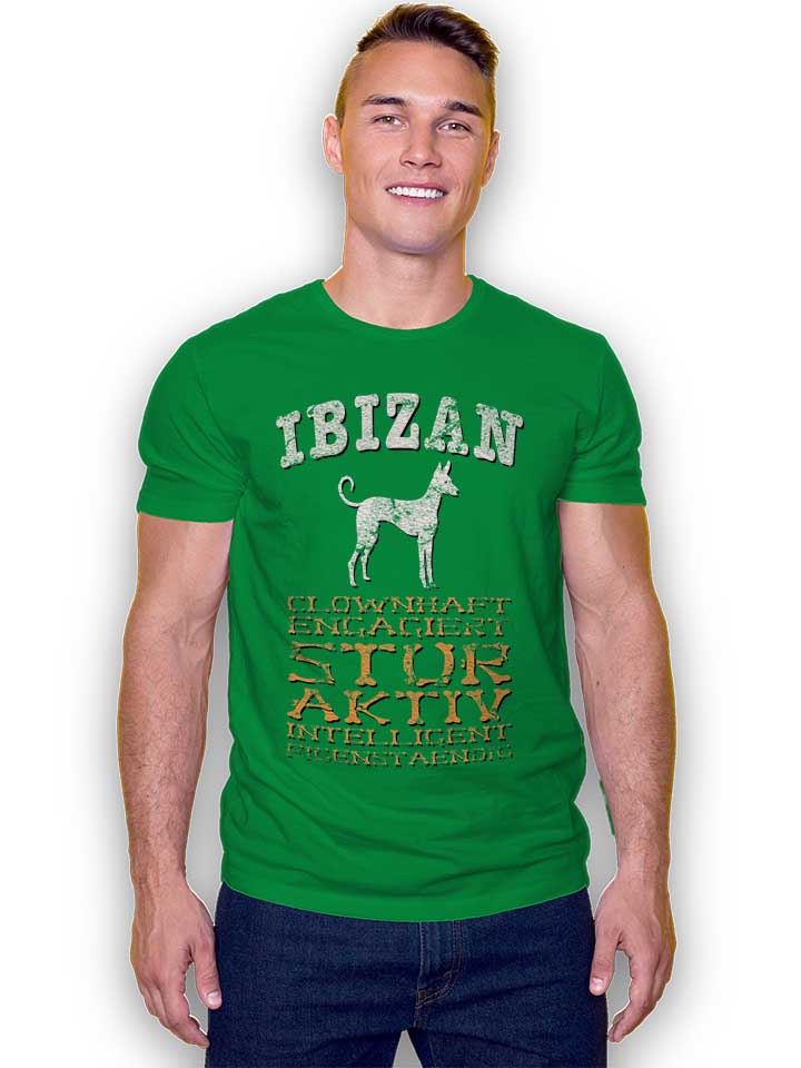 hund-ibizan-t-shirt gruen 2