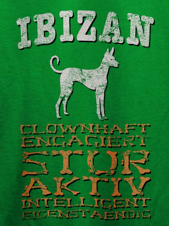 hund-ibizan-t-shirt gruen 4