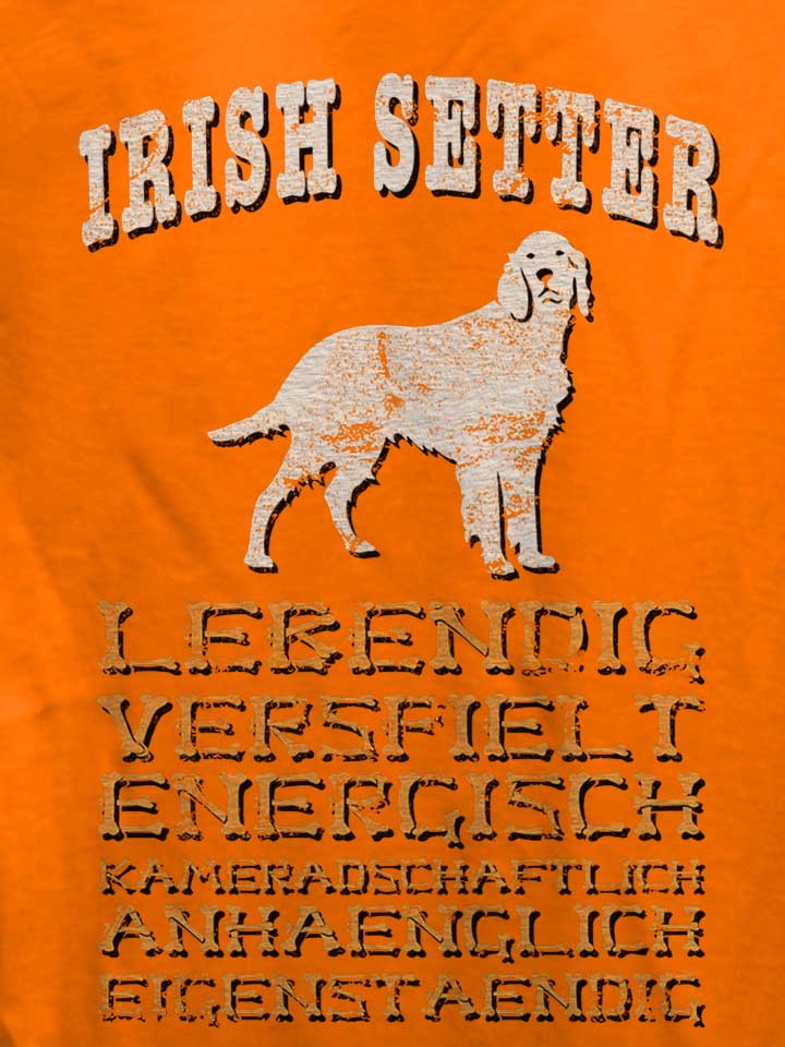 hund-irish-setter-damen-t-shirt orange 4