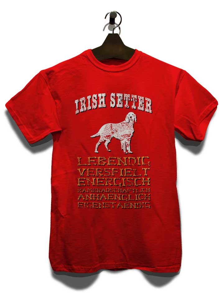 hund-irish-setter-t-shirt rot 3