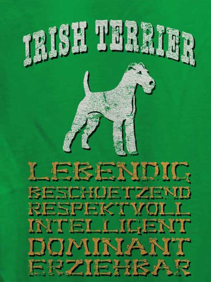 hund-irish-terrier-damen-t-shirt gruen 4