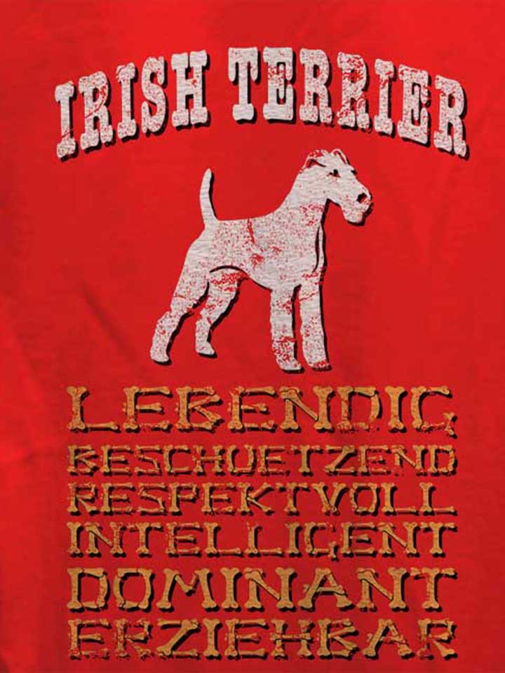 hund-irish-terrier-damen-t-shirt rot 4