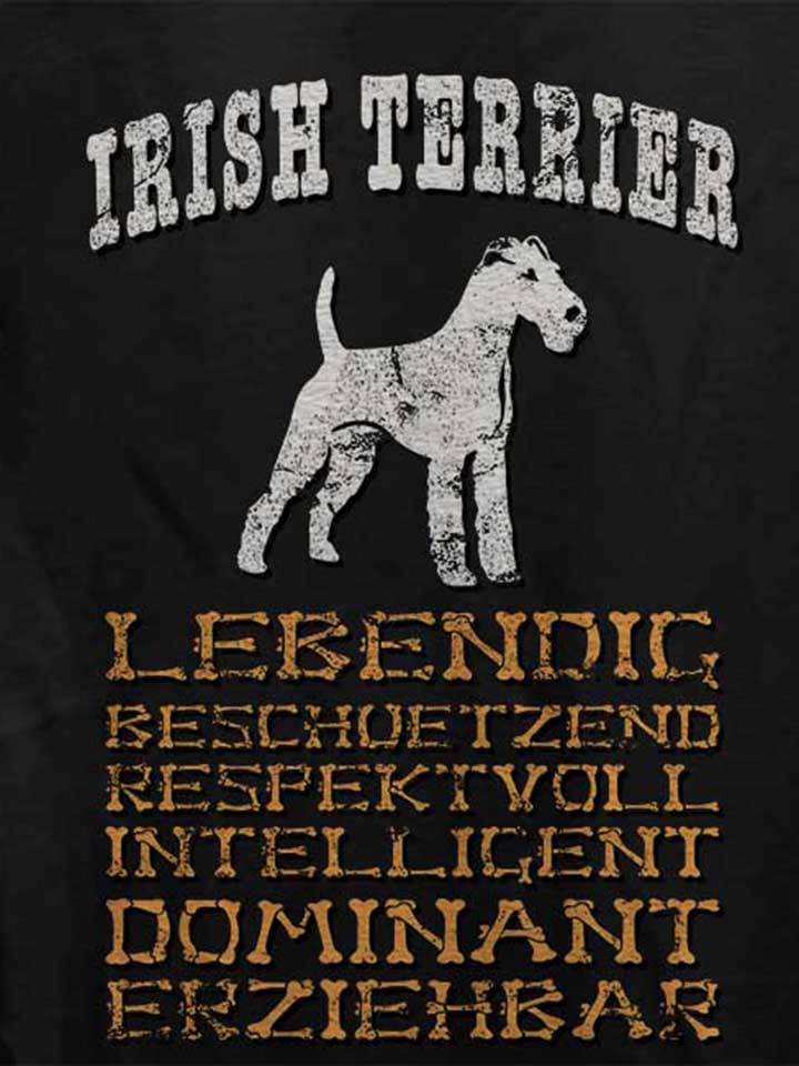 hund-irish-terrier-damen-t-shirt schwarz 4