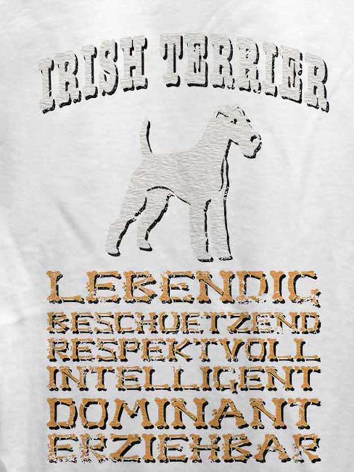 hund-irish-terrier-damen-t-shirt weiss 4