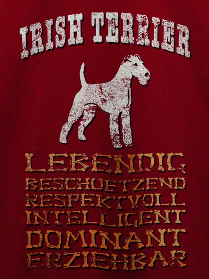 hund-irish-terrier-t-shirt bordeaux 4