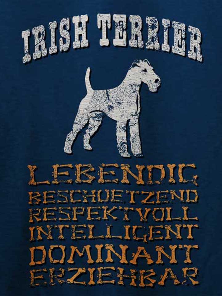 hund-irish-terrier-t-shirt dunkelblau 4