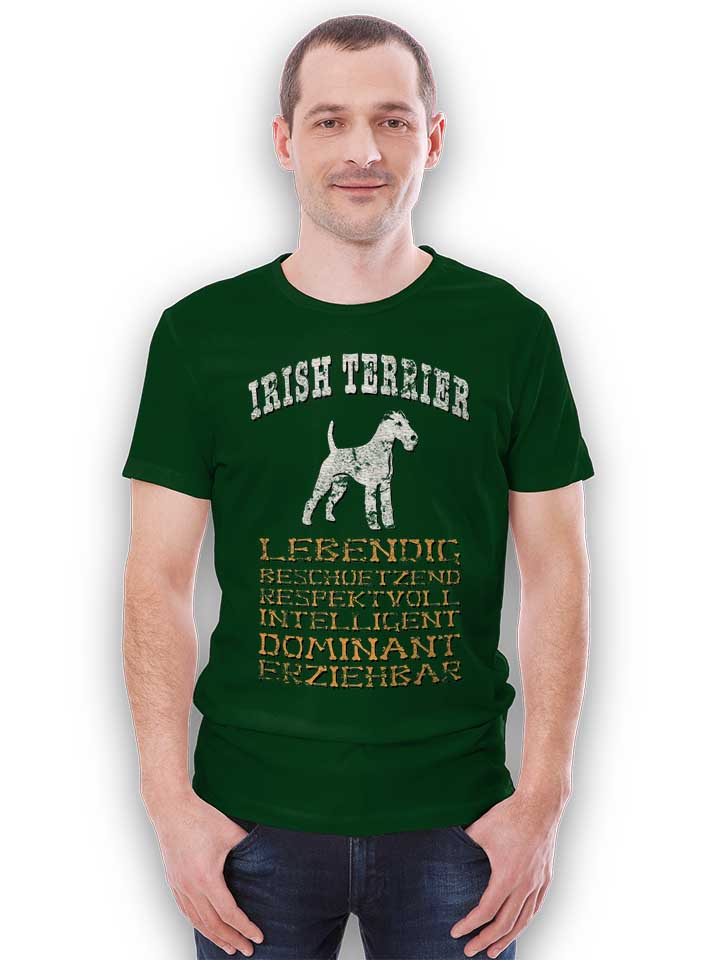 hund-irish-terrier-t-shirt dunkelgruen 2