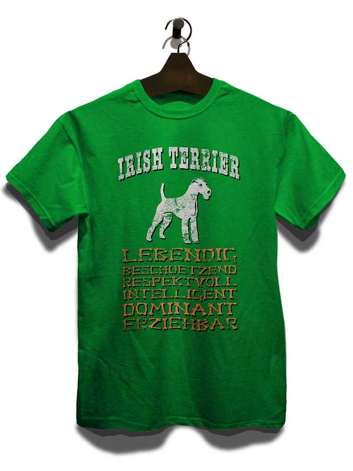 hund-irish-terrier-t-shirt gruen 3