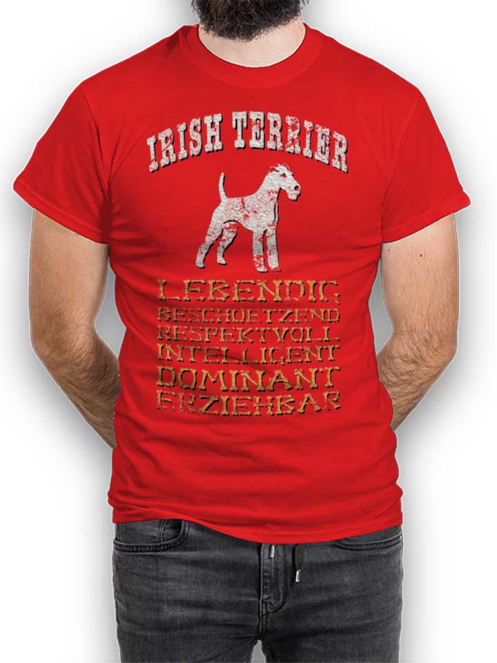 hund-irish-terrier-t-shirt rot 1