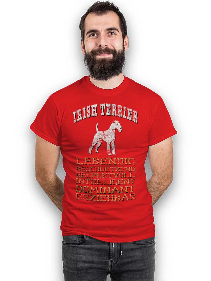 hund-irish-terrier-t-shirt rot 2
