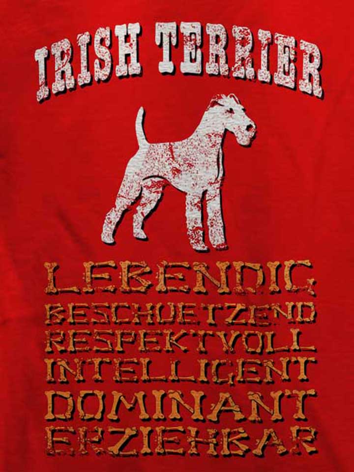 hund-irish-terrier-t-shirt rot 4