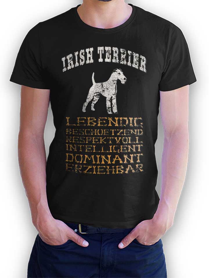 hund-irish-terrier-t-shirt schwarz 1