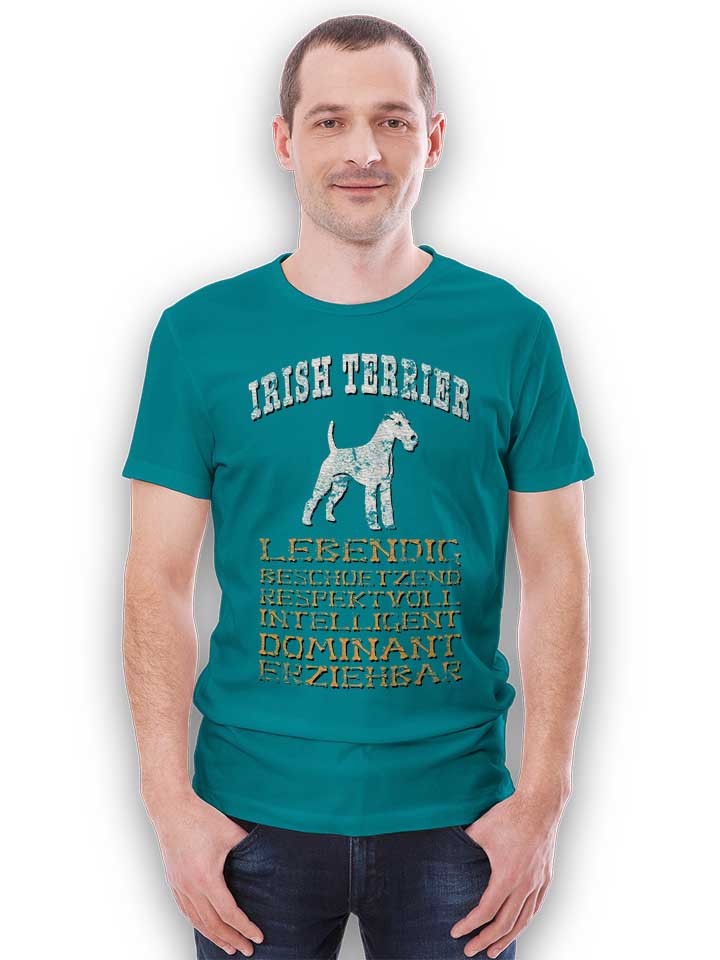 hund-irish-terrier-t-shirt tuerkis 2