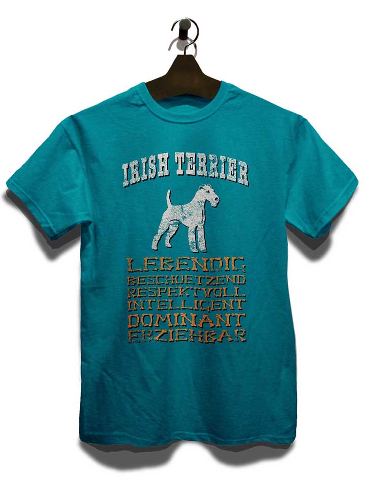 hund-irish-terrier-t-shirt tuerkis 3