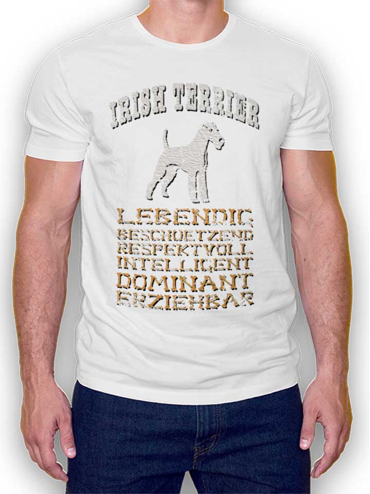 hund-irish-terrier-t-shirt weiss 1