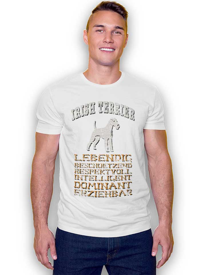 hund-irish-terrier-t-shirt weiss 2
