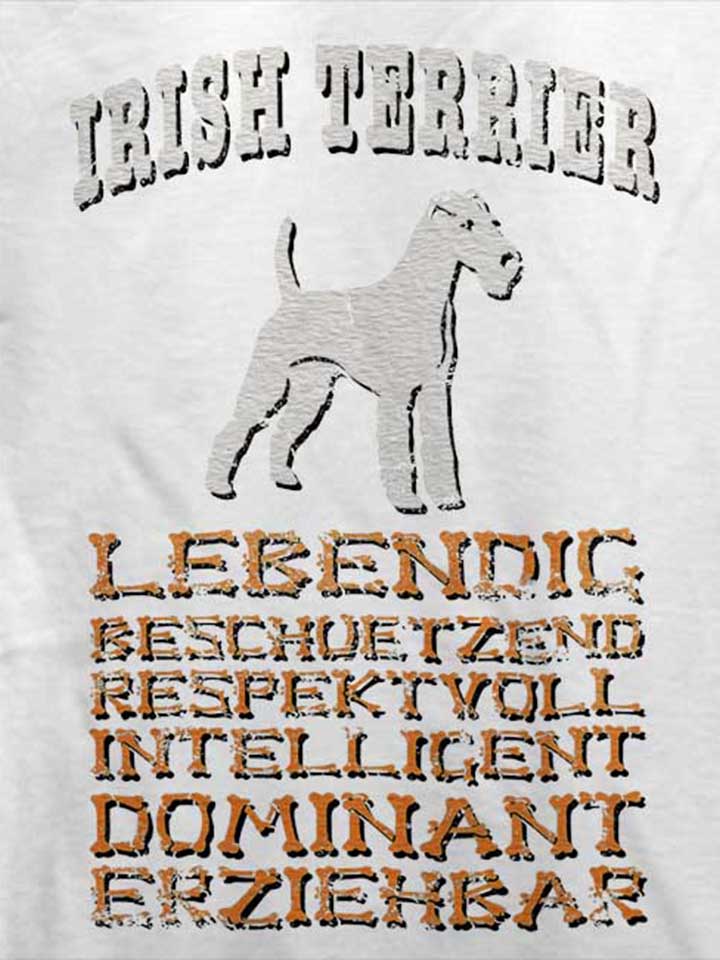 hund-irish-terrier-t-shirt weiss 4