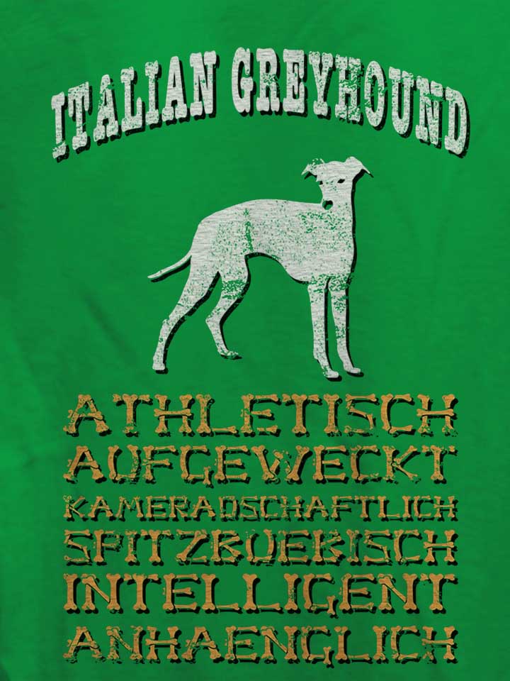 hund-italian-greyhound-damen-t-shirt gruen 4