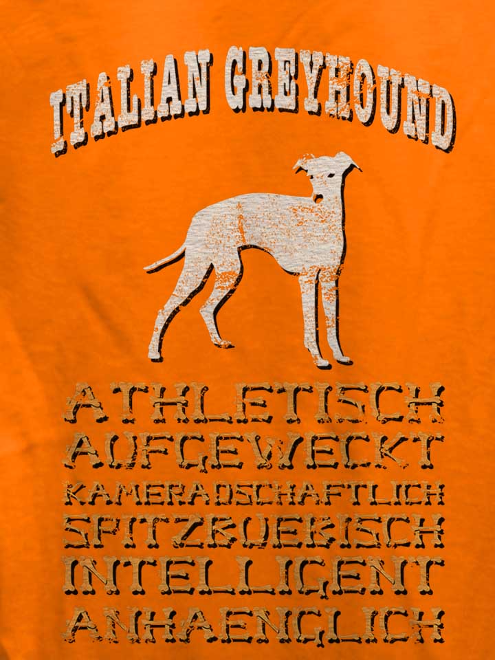 hund-italian-greyhound-damen-t-shirt orange 4
