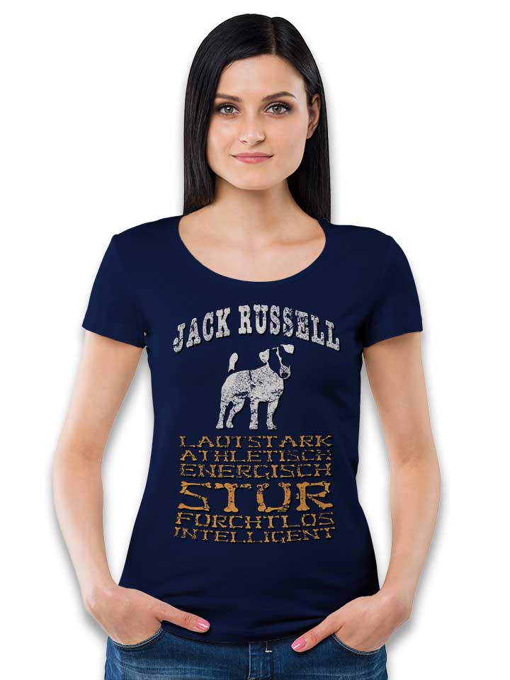 hund-jack-russell-damen-t-shirt dunkelblau 2